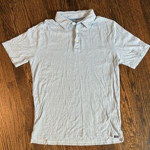 Men's Blue Striped Polo Shirt